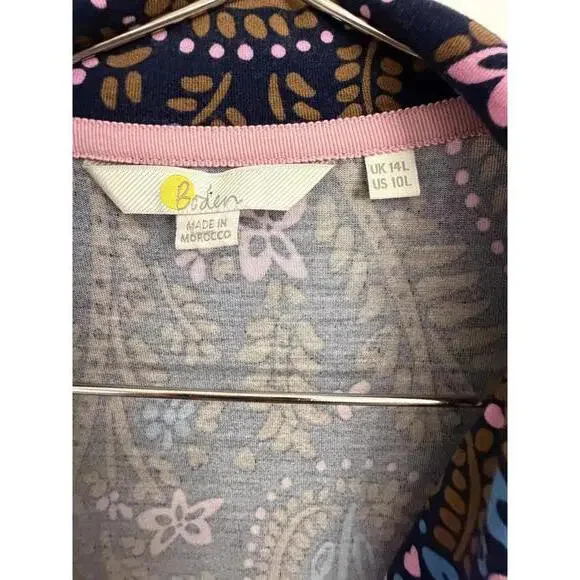 Boden floral paisley jersey wrap midi dress size 10Long - Picture 5 of 6